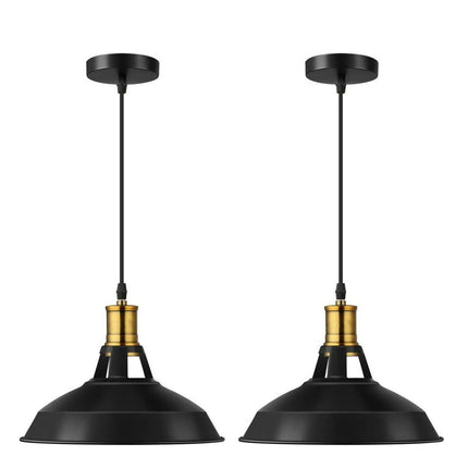 2-Pack Retro Metal Pendant Light Shades – Vintage Style for Home