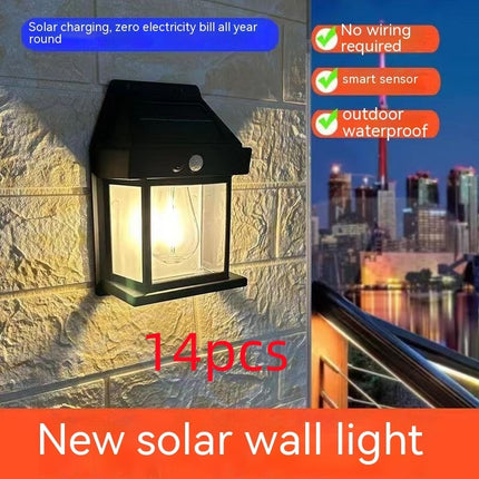 Outdoor Solar Garden Wall Light – Waterproof Tungsten Induction Lamp for Yard & Patio