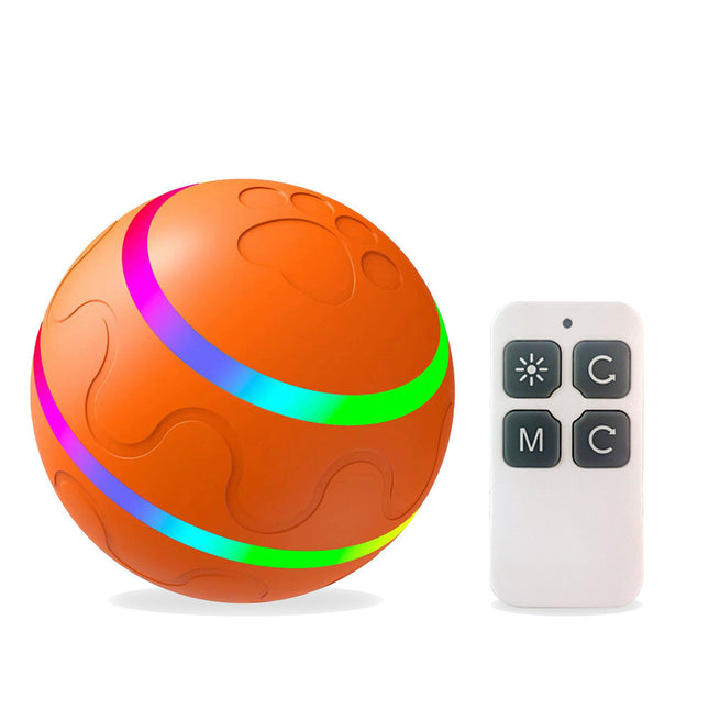 Smart Interactive Dog Ball – Automatic Rotating Toy with Remote Control