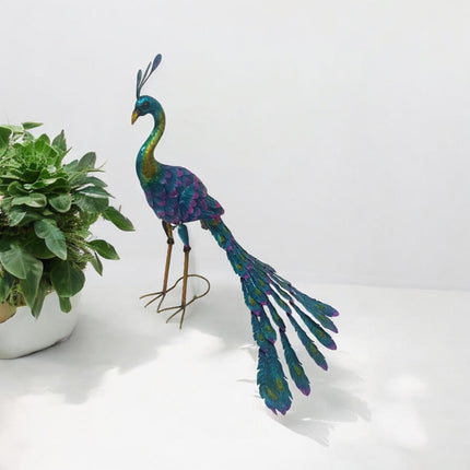 71CM METAL PEACOCK