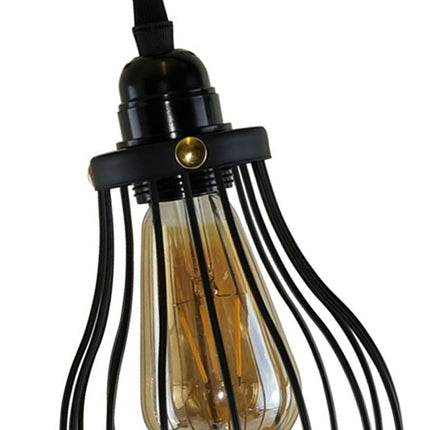 Industrial Vintage Wall Light – Retro Pipe Sconce with Black Dome Cage