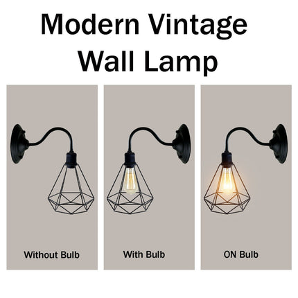 Modern Industrial Wall Light – Vintage Black Indoor Lamp Fitting