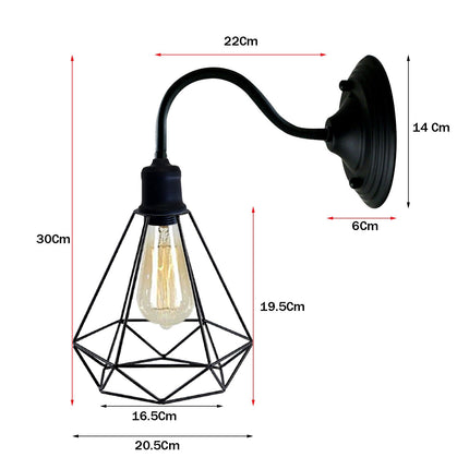 Modern Industrial Wall Light – Vintage Black Indoor Lamp Fitting