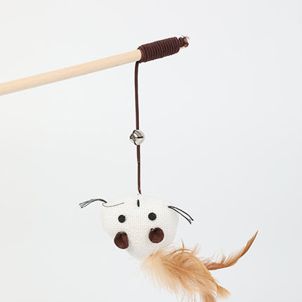 Funny Cat Wand Toy with Hemp Rope – Hanging Climbing Toy for Cats