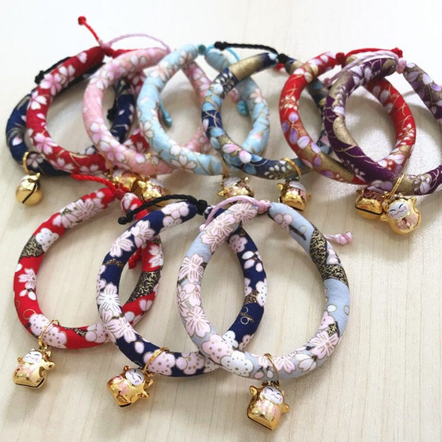 Japanese Style Cat Collar – Adjustable Breakaway Collar for Cats