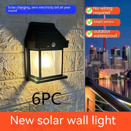 Outdoor Solar Garden Wall Light – Waterproof Tungsten Induction Lamp for Yard & Patio