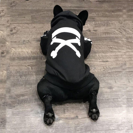 Hooded Winter Dog Jacket – Windproof Padded Coat – Black