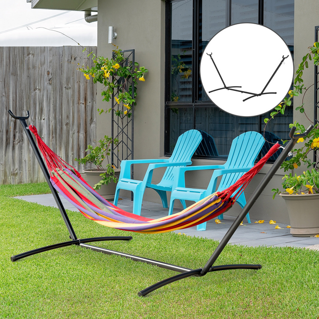 2.8m Metal Hammock Stand Frame Replacement Garden Outdoor Patio