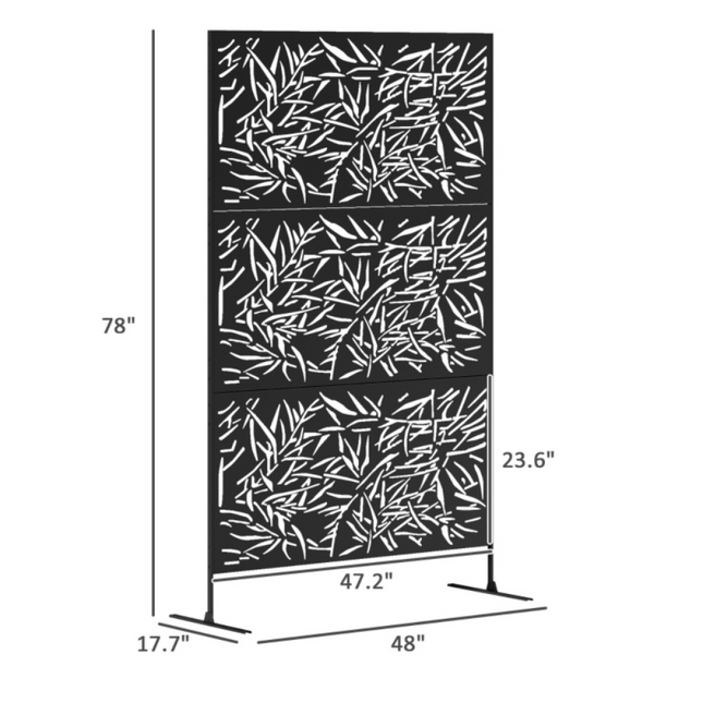 Garden Decorative Fence Panel 47.2" W x 23.6" H