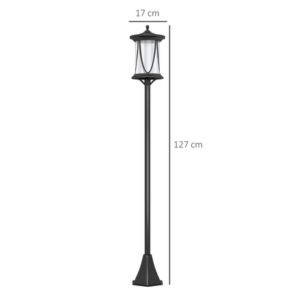 Outsunny 1.3 M LED Outdoor Street Light, Waterproof IP44, Cool White