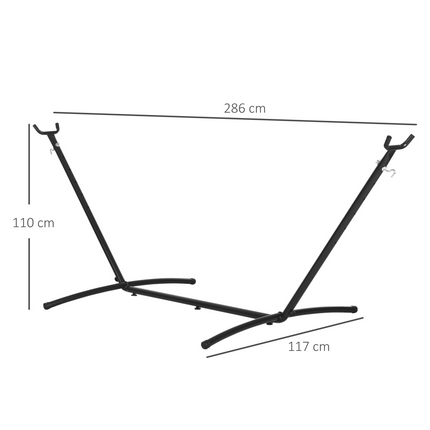 2.8m Metal Hammock Stand Frame Replacement Garden Outdoor Patio