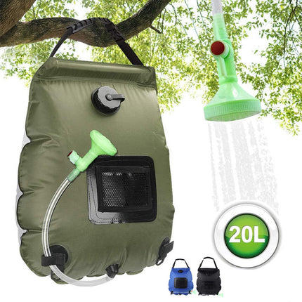 Outdoor Solar Bath Bag – 20L Portable Camping Water Storage Shower Bag