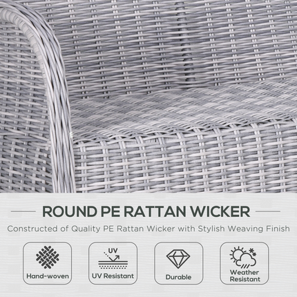 4 PCS Patio PE Rattan Sofa Set All Hnad Wicker Woven Garden Outdoor Furniture