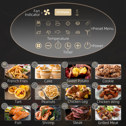 Air Fryer 4L 1300W – Rapid Air Circulation, Timer & Nonstick Basket