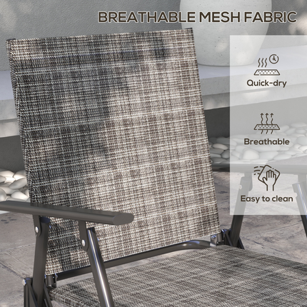 Outsunny Patio Furniture Set, Garden Set with Table, Foldable Chairs, a Loveseat