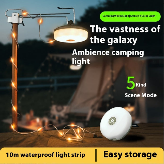 Outdoor String Lights – LED Camping Tent Lighting – Battery Powered