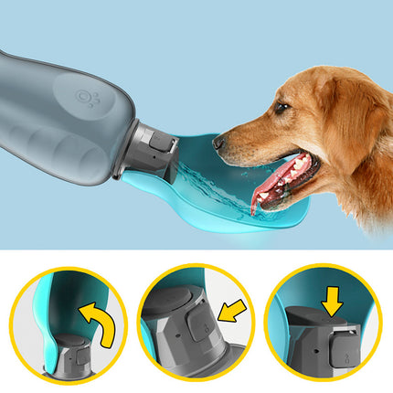 Portable Dog Water Bottle – 800ml Travel Dispenser for Pets