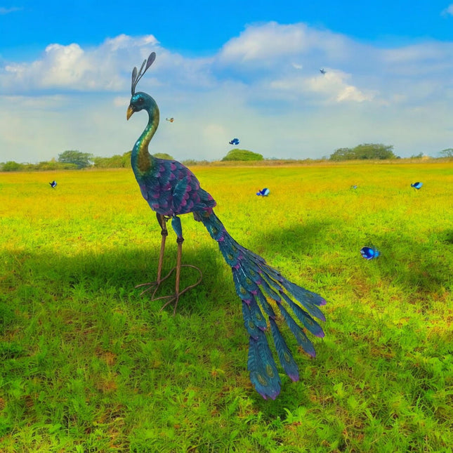 71CM METAL PEACOCK
