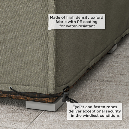 Outsunny Garden Furniture Cover Outdoor Waterproof Rattan Set Rain Protection