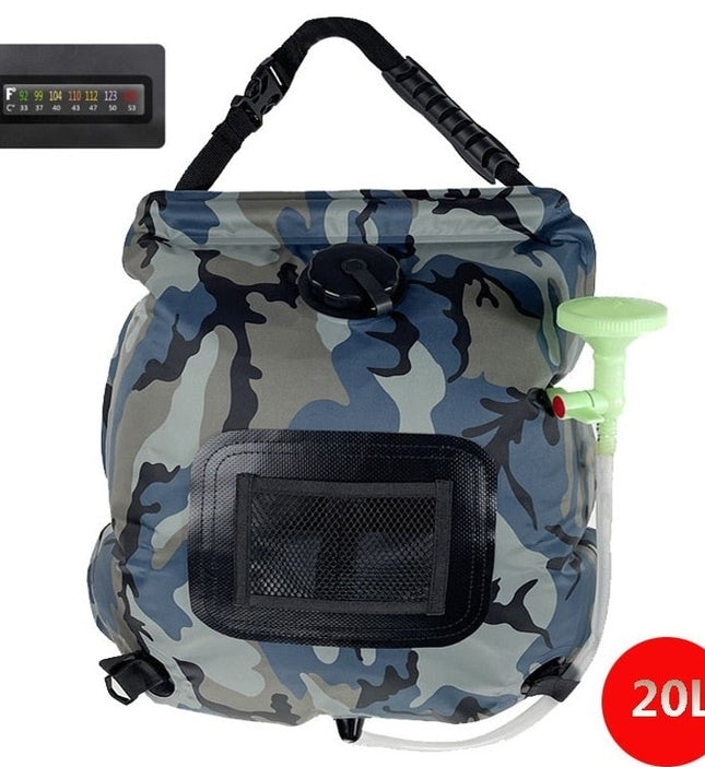 Outdoor Solar Bath Bag – 20L Portable Camping Water Storage Shower Bag