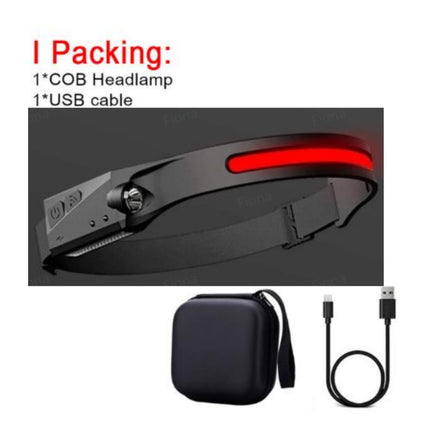 USB Rechargeable LED Headlamp – Waterproof Camping & Hunting Flashlight