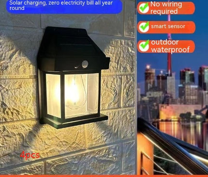 Outdoor Solar Garden Wall Light – Waterproof Tungsten Induction Lamp for Yard & Patio
