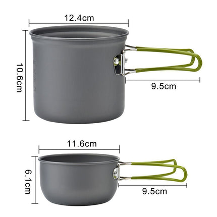 Portable Outdoor Camping Cookware Set – Lightweight Travel Cooking Gear