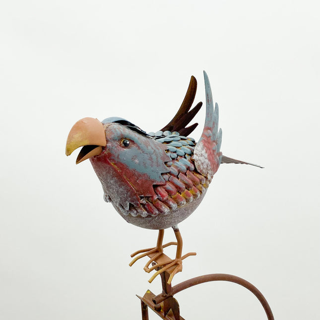 55" METAL BIRD ROCKER GARDEN STAKE