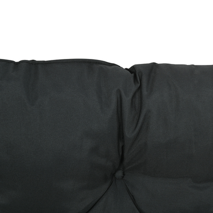2 Seater Garden Bench Cushion Outdoor Seat Pad with Ties Black