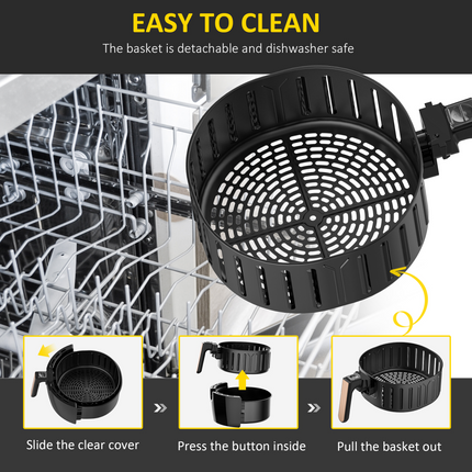 Air Fryer 5.5L 1700W – Digital Display with Adjustable Temperature