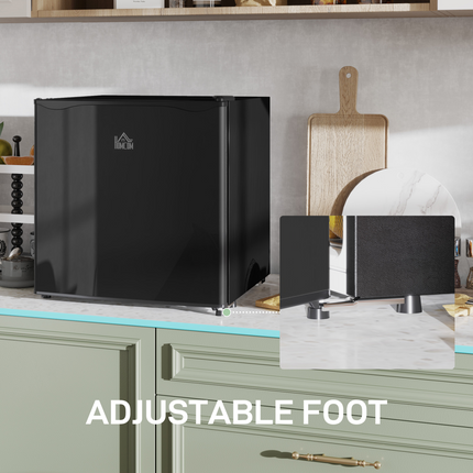 HOMCOM 46L Counter Top Fridge with Chiller Box Mini Fridge for Bedrooms Black