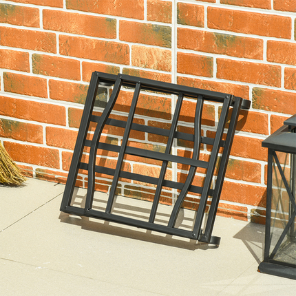 Firewood Log Rack Log Holder Wood Storage Rack with Scrolls Foldable In Outdoors