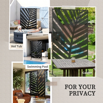 Sturdy Banana Leaf Outdoor Privacy Screen - Durable Steel Frame & Stylish Design