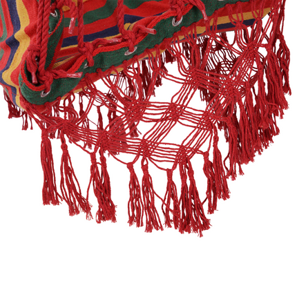 Hammock Chair Swing Colourful Striped Seat Porch Indoor Outdoor Hanging Beach