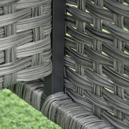 6 PCS Patio Rattan Dining Table Sets All Weather PE Wicker Sofa Furniture Set