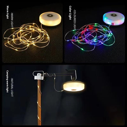 Outdoor String Lights – LED Camping Tent Lighting – Battery Powered