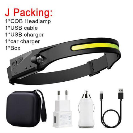 USB Rechargeable LED Headlamp – Waterproof Camping & Hunting Flashlight