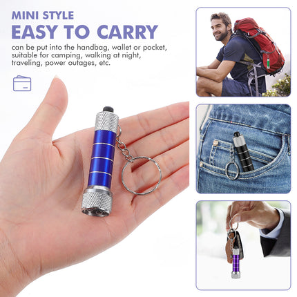 Mini Keychain Light Emergency Night Light Camping Flashlight Portable LED Torch Aluminum KeyringMini LED Keychain Flashlight – Portable Emergency Camping Light – Aluminum Torch