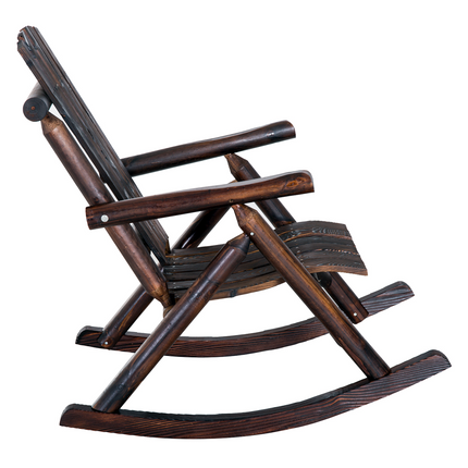 Rustic Outdoor Patio Adirondack Rocking Chair Patio Furniture Porch Rocker Fir
