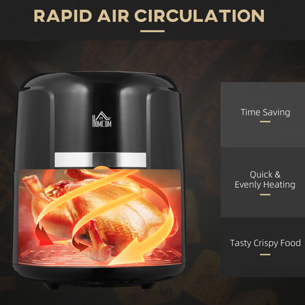 Air Fryer 4L 1300W – Rapid Air Circulation, Timer & Nonstick Basket