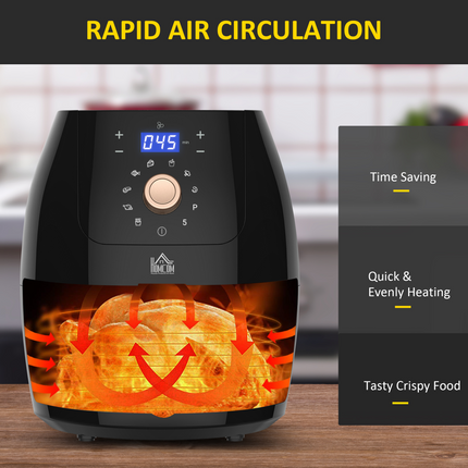 Air Fryer 5.5L 1700W – Digital Display with Adjustable Temperature