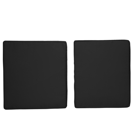 2 Pieces Seat Cushion and Back Pad Set for Rattan Furniture Black