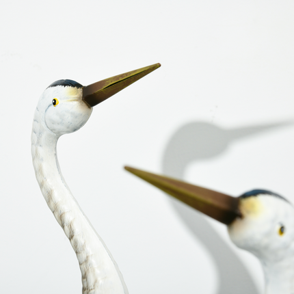 Vibrant Outsunny Steel Crane Garden Statues - 2 PCS Colorful Décor Set
