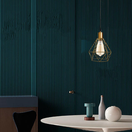 Modern Pendant Light – Diamond Cage Design – Geometric Wire Fitting