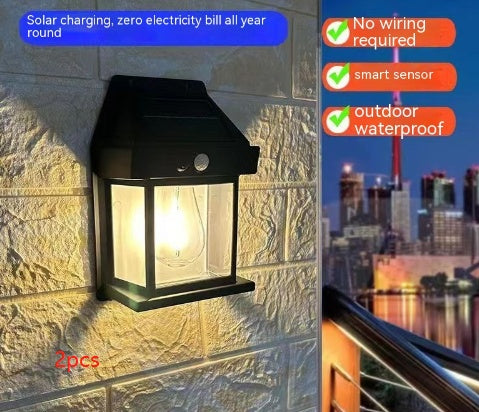 Outdoor Solar Garden Wall Light – Waterproof Tungsten Induction Lamp for Yard & Patio