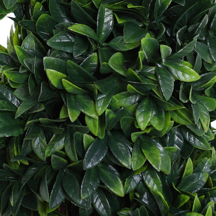 PE Set of 2 Artificial Boxwood Spiral Topiary Plant Tree's Green