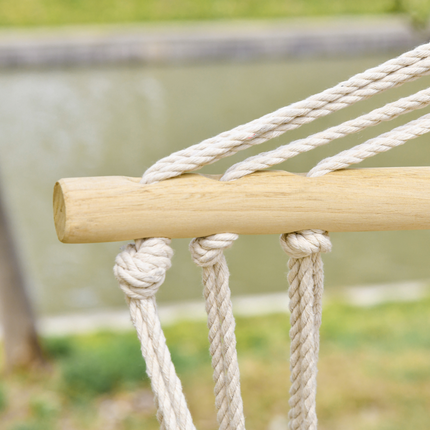 Hanging Hammock Chair Swing Thick Rope Frame Safe Wide Seat