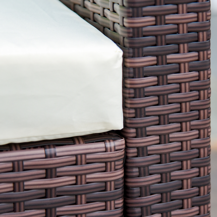 Outsunny 6 Pieces Rattan Furniture Set Garden Sofa Conservatory Wicker Brown