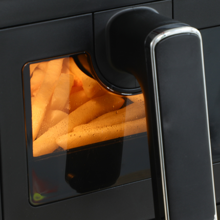 Dual Air Fryer 8L 2500W – 2 Baskets, 8 Presets, Timer & Recipe Book