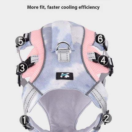 Reflective Dog Cooling Chest Strap – Breathable Summer Harness